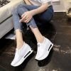 Shoes Woman Sport Sneakers Women’s Fashion Casual Solid Thick Platform Sport Shoes Sneakers Lady Flat Shoes
