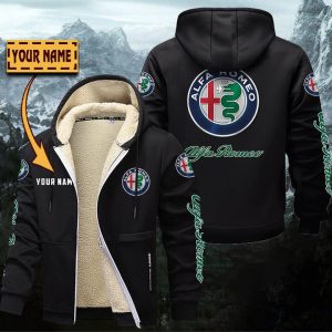 Alfa Romeo Custom Name Designed Casual Winter Hoodie Jacket VS01