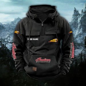 Indian Motorcycle Custom Name Pullover Hoodie VS1