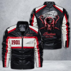 Indian Motorcycle Custom Name Designed Casual Winter Leather Jacket VS5