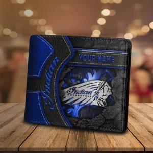 Indian Motorcycle Custom Name Casual Leather Wallet VS26