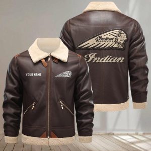 Indian Motorcycle Custom Name Casual Winter Corduroy Jacket VS6