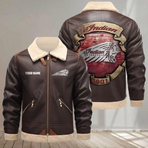 Indian Motorcycle Custom Name Casual Winter Corduroy Jacket VS7
