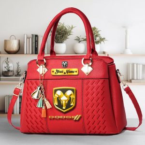 Dodge Custom Name Classic Leather Women Handbag VS3