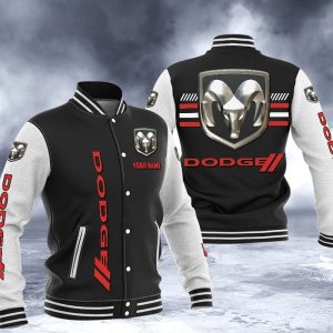 Dodge Custom Name Design Baseball Jacket Full Color VS1