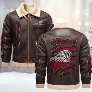 Indian Motorcycle Custom Name Casual Winter Corduroy Jacket VS5