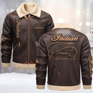 Indian Motorcycle Custom Name Casual Winter Corduroy Jacket VS8