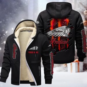 Indian Motorcycle Custom Name Designed Casual Winter Hoodie Jacket VS8