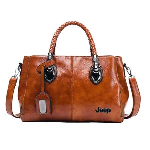 JP Triple Zipper Leather HandBag