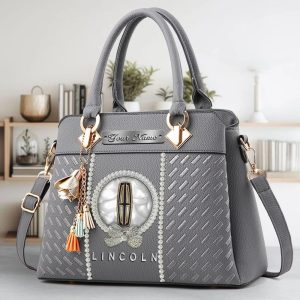 Lincoln Custom Name Classic Leather Women Handbag VS08