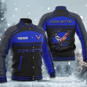 Corvette Custom Name Design Baseball Jacket Full Color VS02