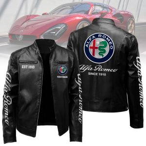 Alfa Romeo Custom Name Designed Leather Jacket VS01