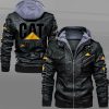 Caterpillar Designed Casual Winter Leather Jacket VS03