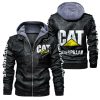 Caterpillar Designed Casual Winter Leather Jacket VS02
