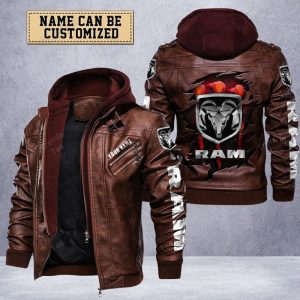Ram Truck Custom Name Designed Casual Winter Leather Jacket VS02