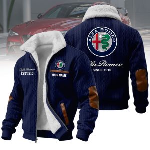 Alfa Romeo Custom Name Casual Winter Fleece Jacket VS6