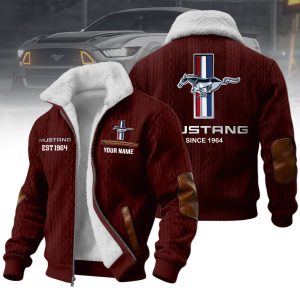 Mustang Custom Name Casual Winter Fleece Jacket VS6