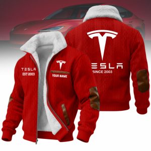 Tesla Custom Name Casual Winter Fleece Jacket VS6