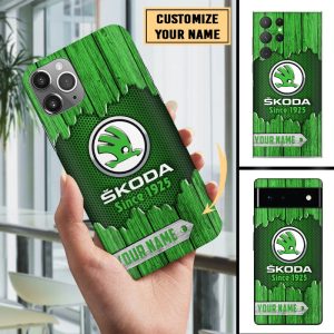 Skoda Custom Name Phone Case For All Phone Models VS12
