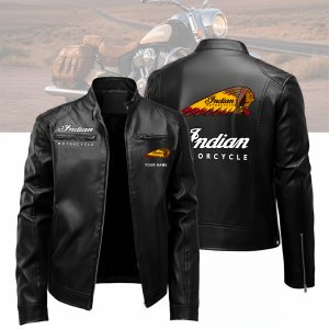 Indian Motorcycles Custom Name Designed Leather Jacket VS01