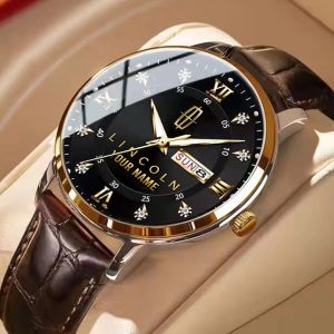 Lincoln Custom Name Men Stylish Fashion Design Watch VS87A