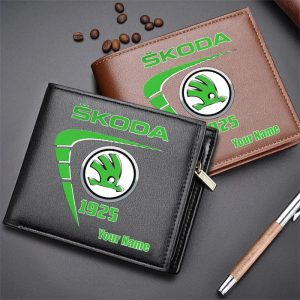 Skoda Custom Name Casual Leather Wallet VS12