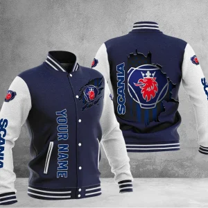 Scania Custom Name Design Casual Baseball Jacket VS05