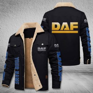 DAF Trucks Custom Name Casual Winter Fleece Jacket VS2