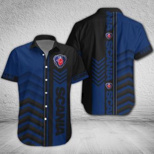 Scania Custom Name Design Multicolor Button Shirt VS05