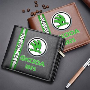 Skoda Custom Name Casual Leather Wallet VS13