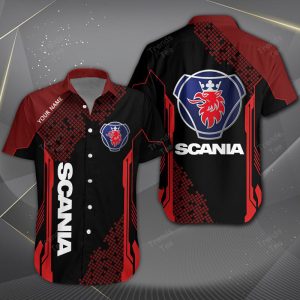 Scania Custom Name Design Multicolor Button Shirt VS03
