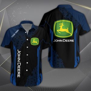 John Deere Custom Name Design Multicolor Button Shirt VS02