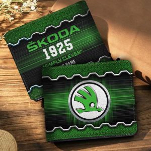 Skoda Custom Name Casual Leather Wallet VS10