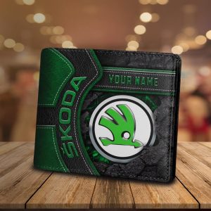Skoda Custom Name Casual Leather Wallet VS08