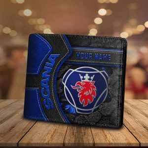 Scania Custom Name Casual Leather Wallet VS08