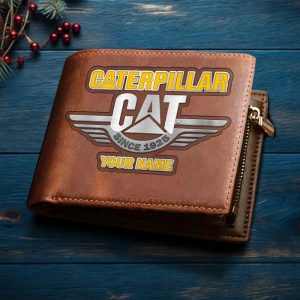 Caterpillar Custom Name Casual Leather Wallet VS08