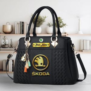 Skoda Custom Name Classic Leather Women Handbag VS02