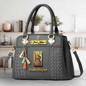Rolls Royce Custom Name Classic Leather Women Handbag VS01