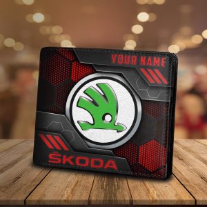 Skoda Custom Name Casual Leather Wallet VS05
