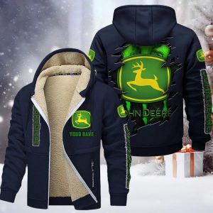 John Deere Custom Name High Quality Zip Hoodie VS02