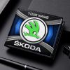 Skoda Custom Name Casual Leather Wallet VS03