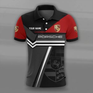 Porsche Custom Name Sporty Polo Shirt VS20
