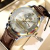 Indian Motorcycles Custom Name Elegant Fashion Design Leather Men Watch VS86A