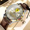 Ferrari Custom Name Elegant Fashion Design Leather Men Watch VS86A