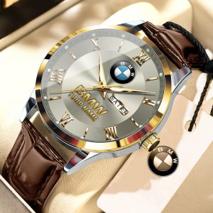 BMW Custom Name Elegant Fashion Design Leather Men Watch VS86A