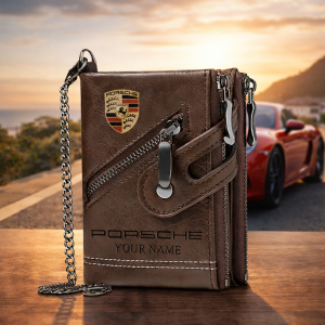 Porsche Classic Men Custom Name Card Holder Wallet VS20
