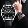 Mercedes Custom Name Casual Design Men Leather Strap Quartz Watch VS92A