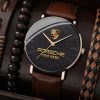 Porsche Custom Name Casual Business Men Leather Quartz Watch VS100