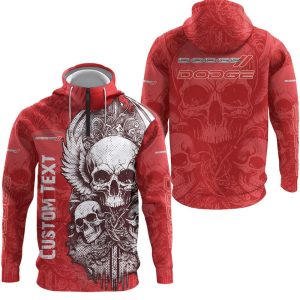 Dodge Custom Name Half Zipper Hoodie, Tshirt, Sweatshirt VS02