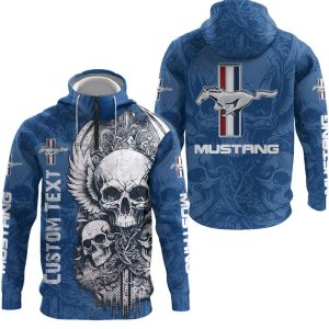 Mustang Custom Name Half Zipper Hoodie, Tshirt, Sweatshirt VS03